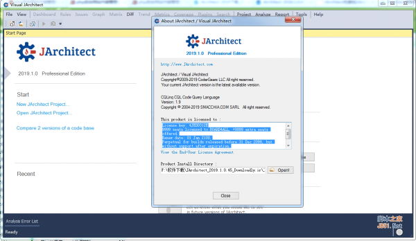 Java代码静态分析工具JArchitect 2019.1.0.45 Professional 免激活绿色特别版