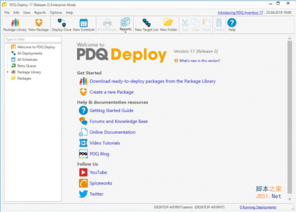 软件部署工具PDQ Deploy v19.3.470.0 Enterprise 安装免费版(附替换补丁+安装教程)