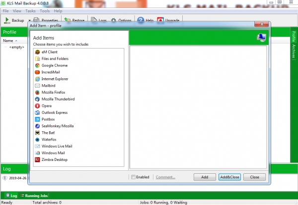 KLS Mail Backup(电子邮件备份工具)V4.0.0.8 英文安装版(附教程)