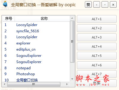 全局窗口切换软件 v1.0 免费绿色版