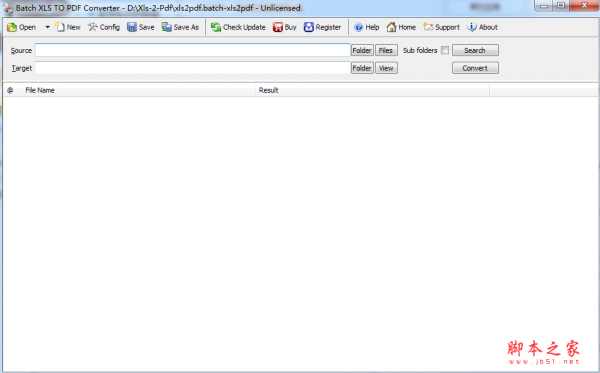 Batch XLS TO PDF Converter(XLS到PDF转换软件) v1.0 免费安装版