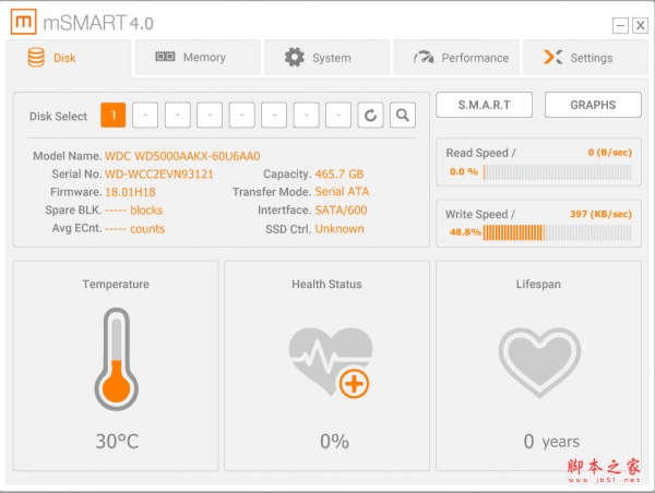 mSMART(硬盘监控软件) V4.0.0 绿色免费版