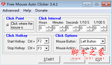 Free Mouse Auto Clicker(鼠标自动点击软件) v3.4.1 绿色免费版