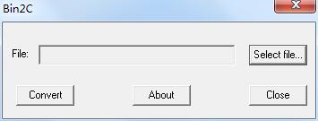 Bin2C文件图片转换工具(把任意图片/文件转换成C语言) v1.2 免费绿色版