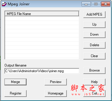 MPEG Joiner(MPEG文件合并工具) V2.2.0814 免费安装版