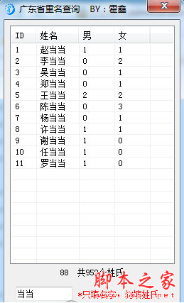 霍鑫广东省重名查询 V1.0 免费绿色版