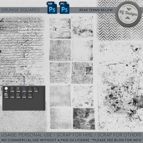 Photoshop破旧墙面纹理、轮胎痕迹素材笔刷 免费版