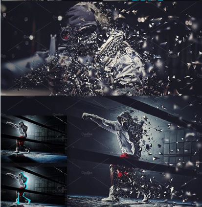 3D分散抽离Photoshop动作插件 最新免费版