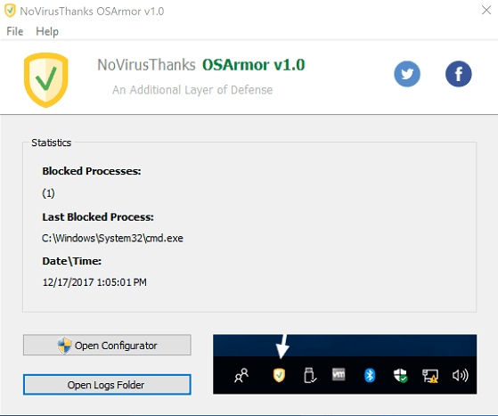 OSArmor(异常进程请求拦截工具) v1.4 英文安装版