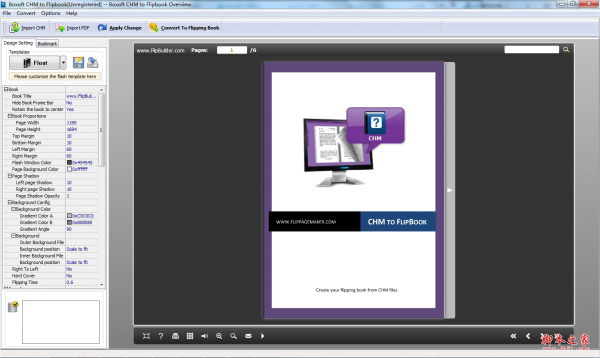 Boxoft CHM to Flipbook(翻页图书制作) V1.0 免费安装版