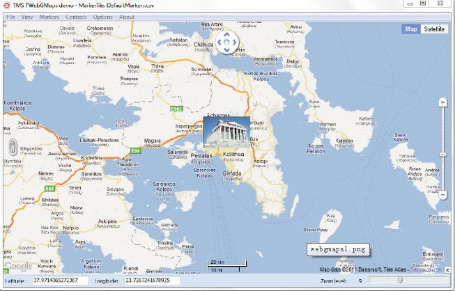 TMS TWebGMaps(谷歌映射路线图工具) v2.9.5.1 免费安装版