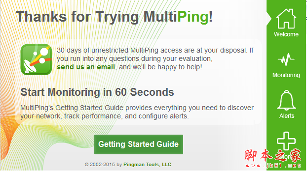 MultiPing(TCP/IP监测工具) V3.20.2 免费安装版