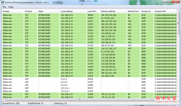 NoVirusThanks Connections Viewer连接管理工具 v1.0 免费安装版