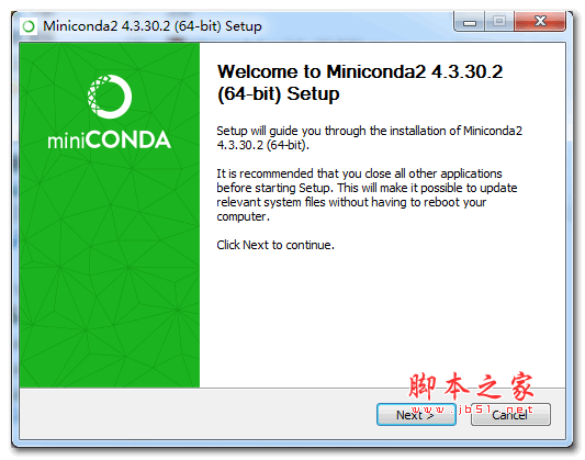 MiniConda python2.7 v4.3.30.2 Win32位 官方安装免费版