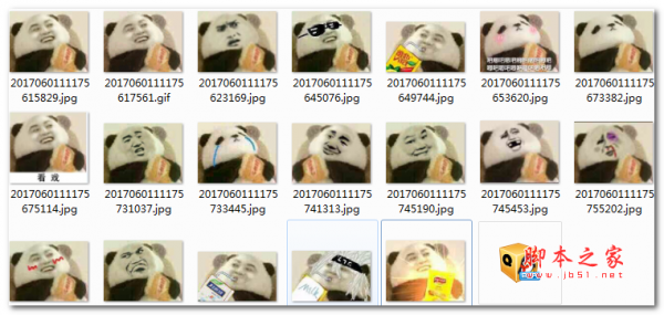 猥琐熊猫吃薯片表情包 19p 免费版